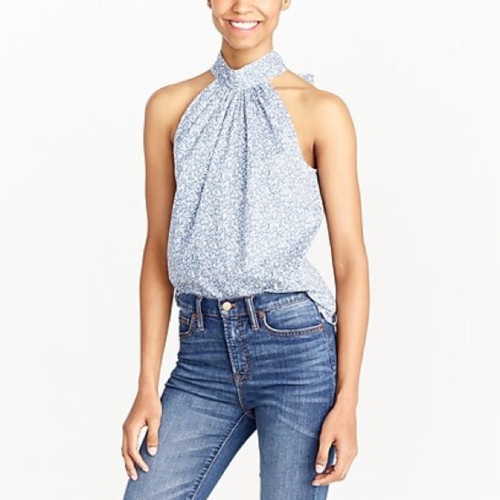 💙🔵🔷🔹 j Crew tie neck top